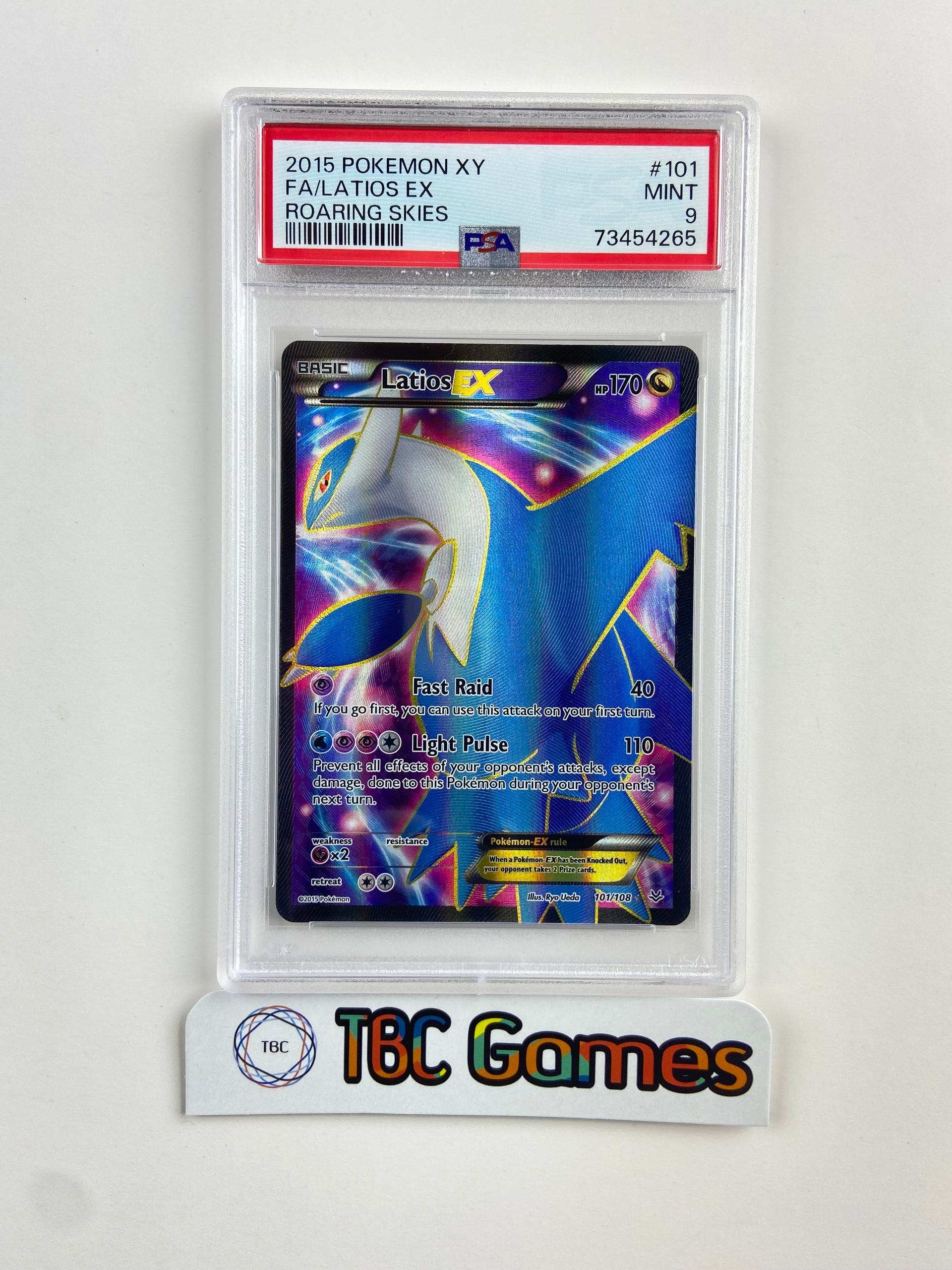 Latios EX Roaring Skies 101 PSA 9 TBC Games Latios EX Roaring Skies 101 PSA 9 TBC Games