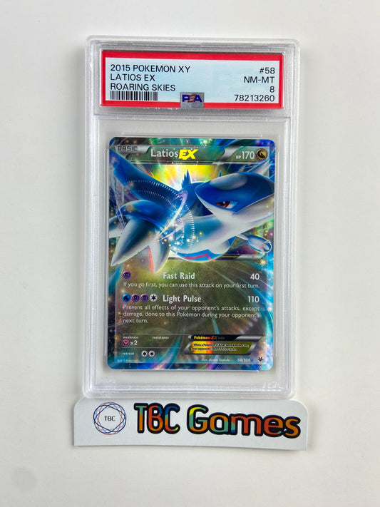 Latios EX Roaring Skies 58 PSA 8