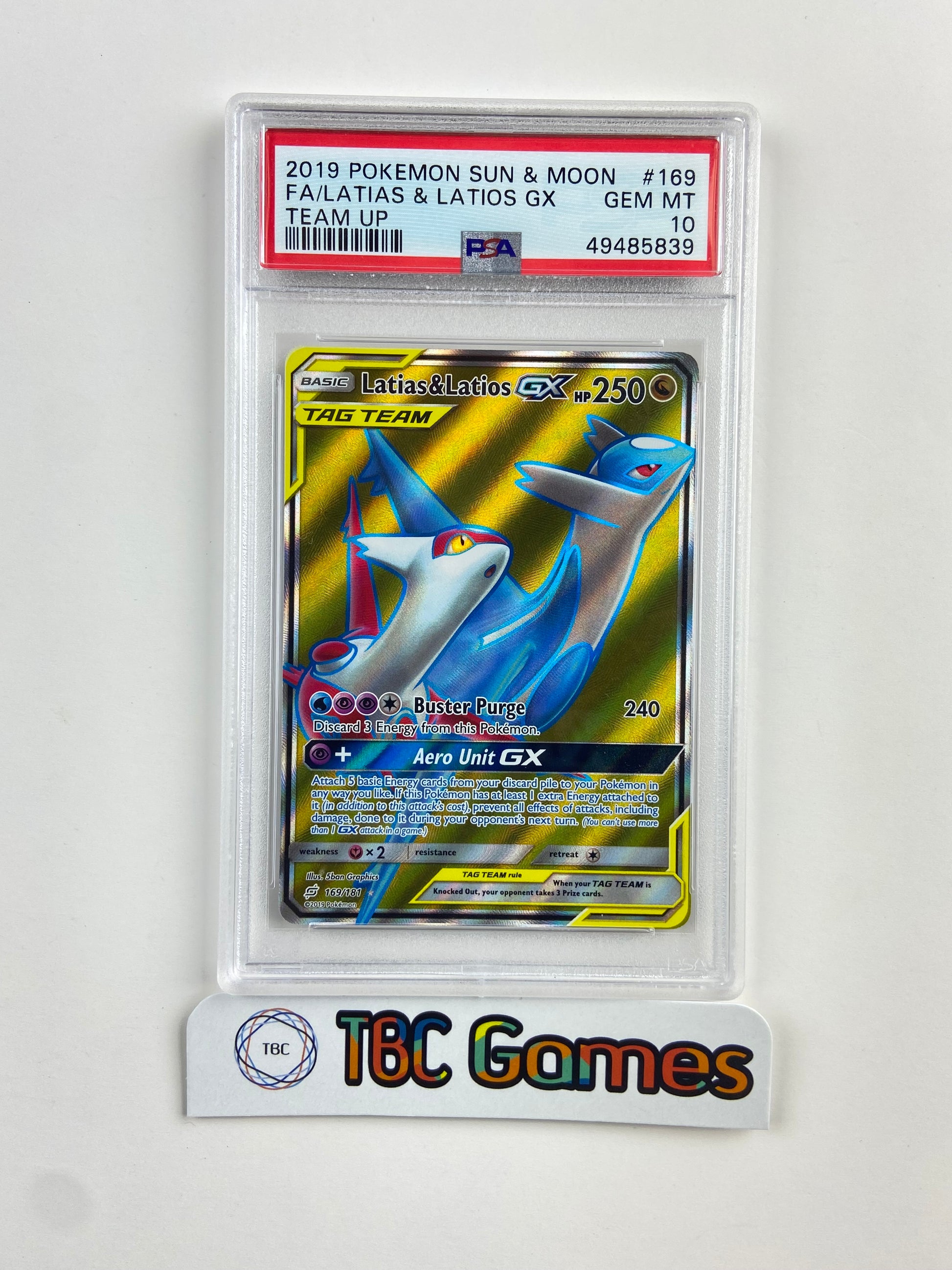 Latias & Latios GX Team Up 169 PSA 10 TBC Games Latias & Latios GX Team Up 169 PSA 10 TBC Games