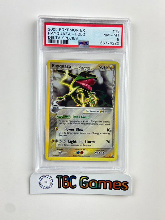 Rayquaza EX Delta Species Holo 13 PSA 8
