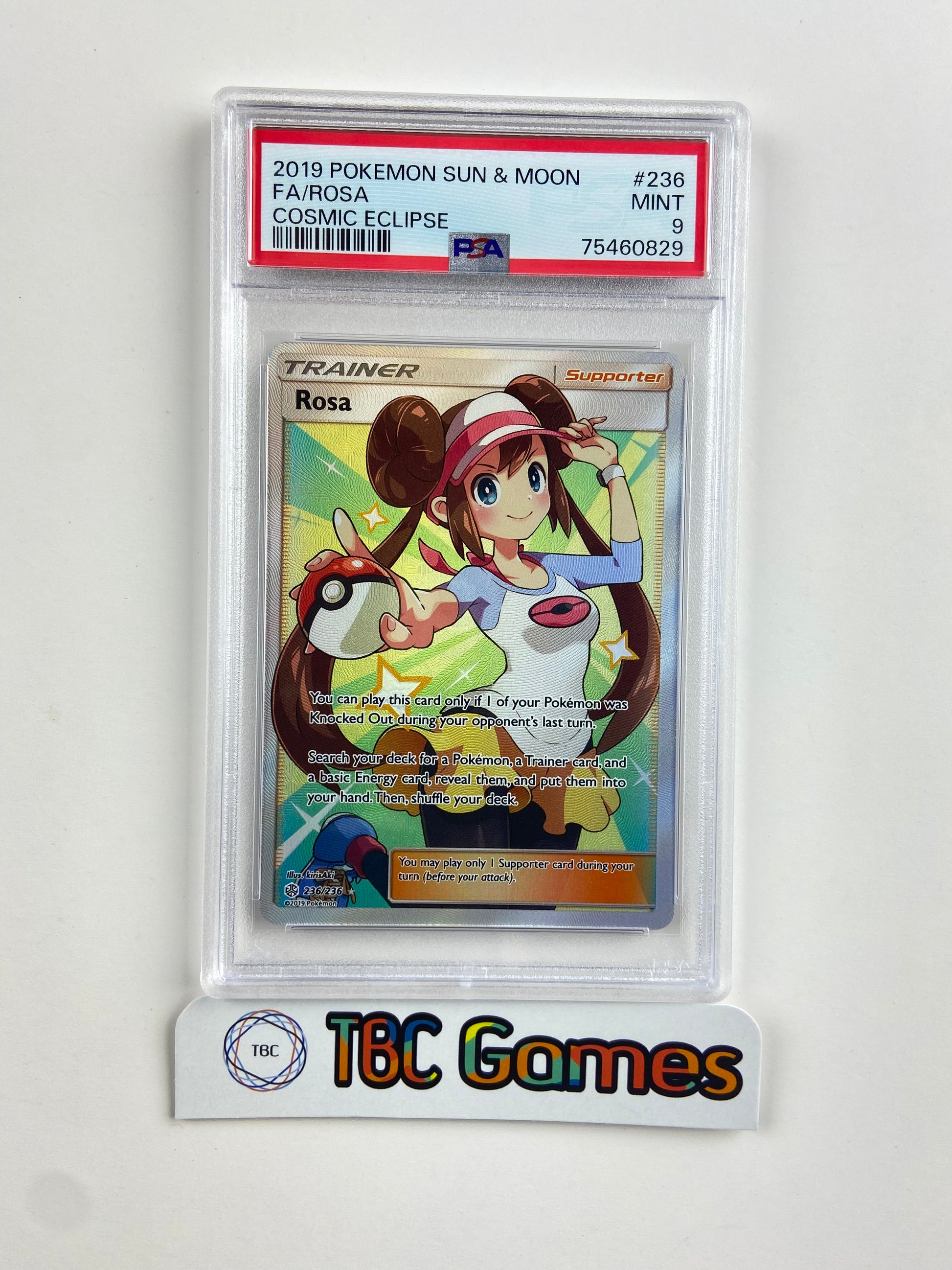 Rosa Cosmic Eclipse 236/236 PSA 9 TBC Games Rosa Cosmic Eclipse 236/236 PSA 9 TBC Games