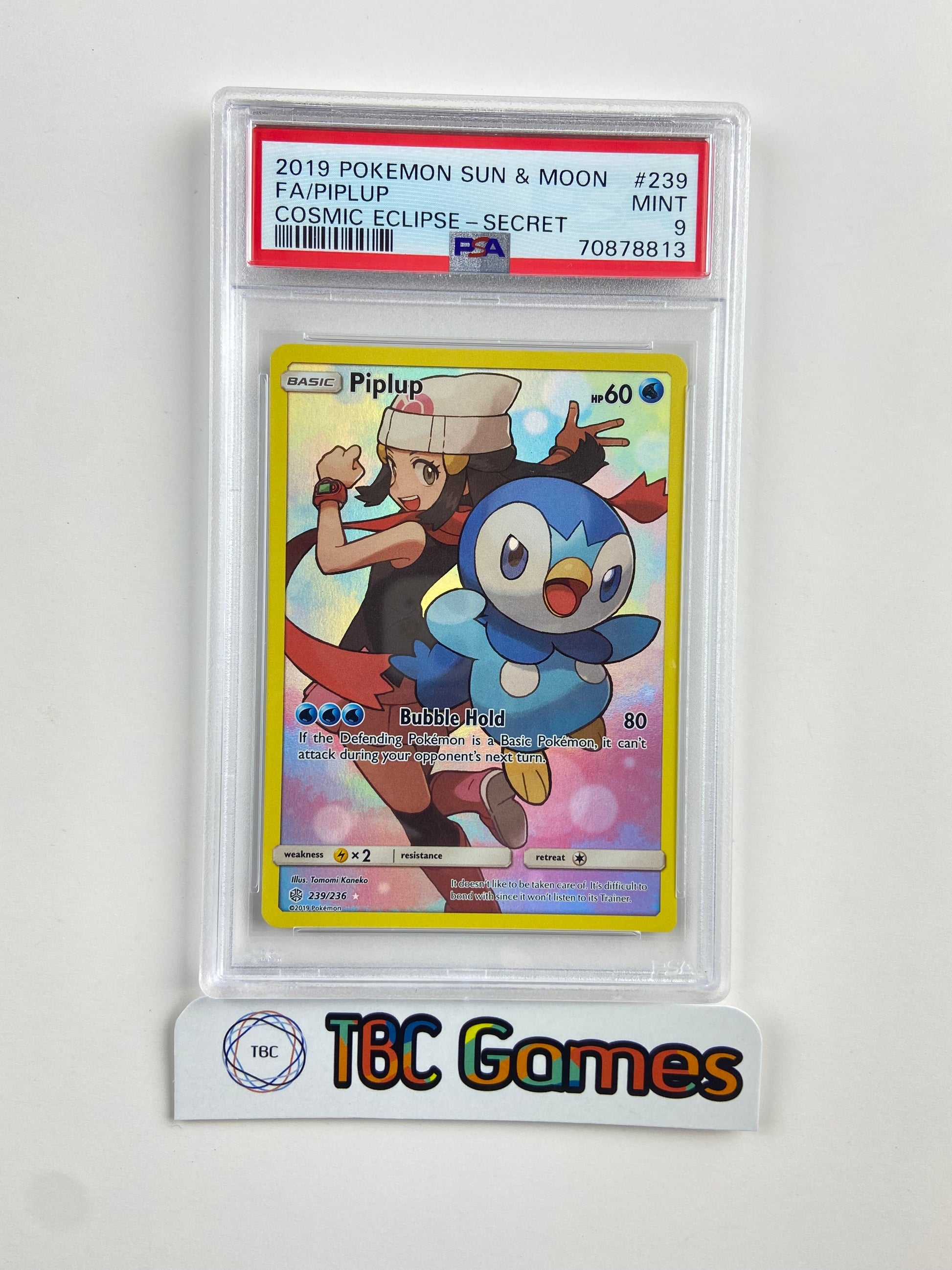 Piplup Cosmic Eclipse 239/236 PSA 9 TBC Games Piplup Cosmic Eclipse 239/236 PSA 9 TBC Games