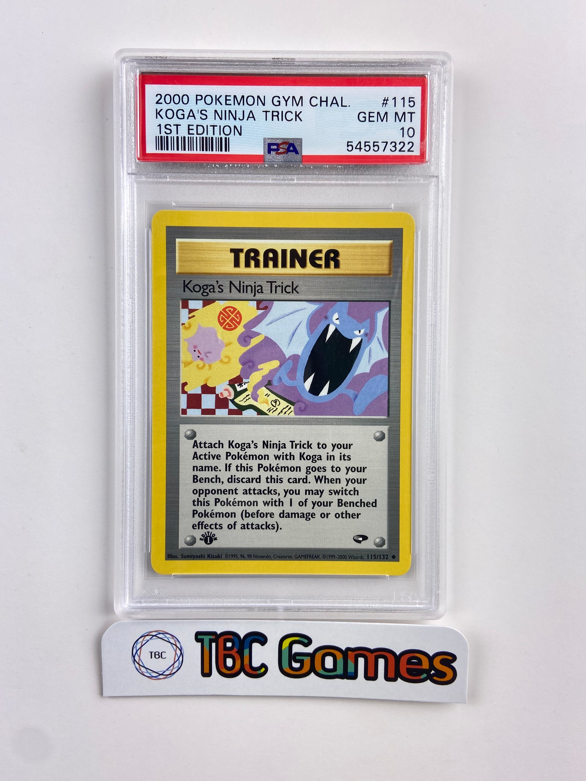 pokemon japanese card trick Koga's Ninja Trick Gym Challenge 1st Edition 115/132 PSA 10 – TBC Games
