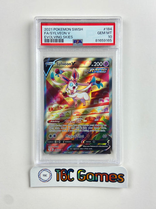 Sylveon V Evolving Skies Alt Art 184/203 PSA 10