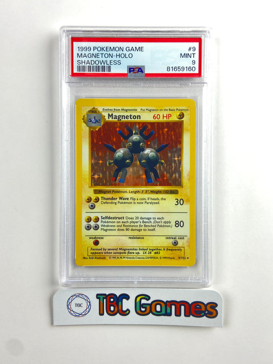 Magneton Base Set Shadowless Holo 9/102 PSA 9