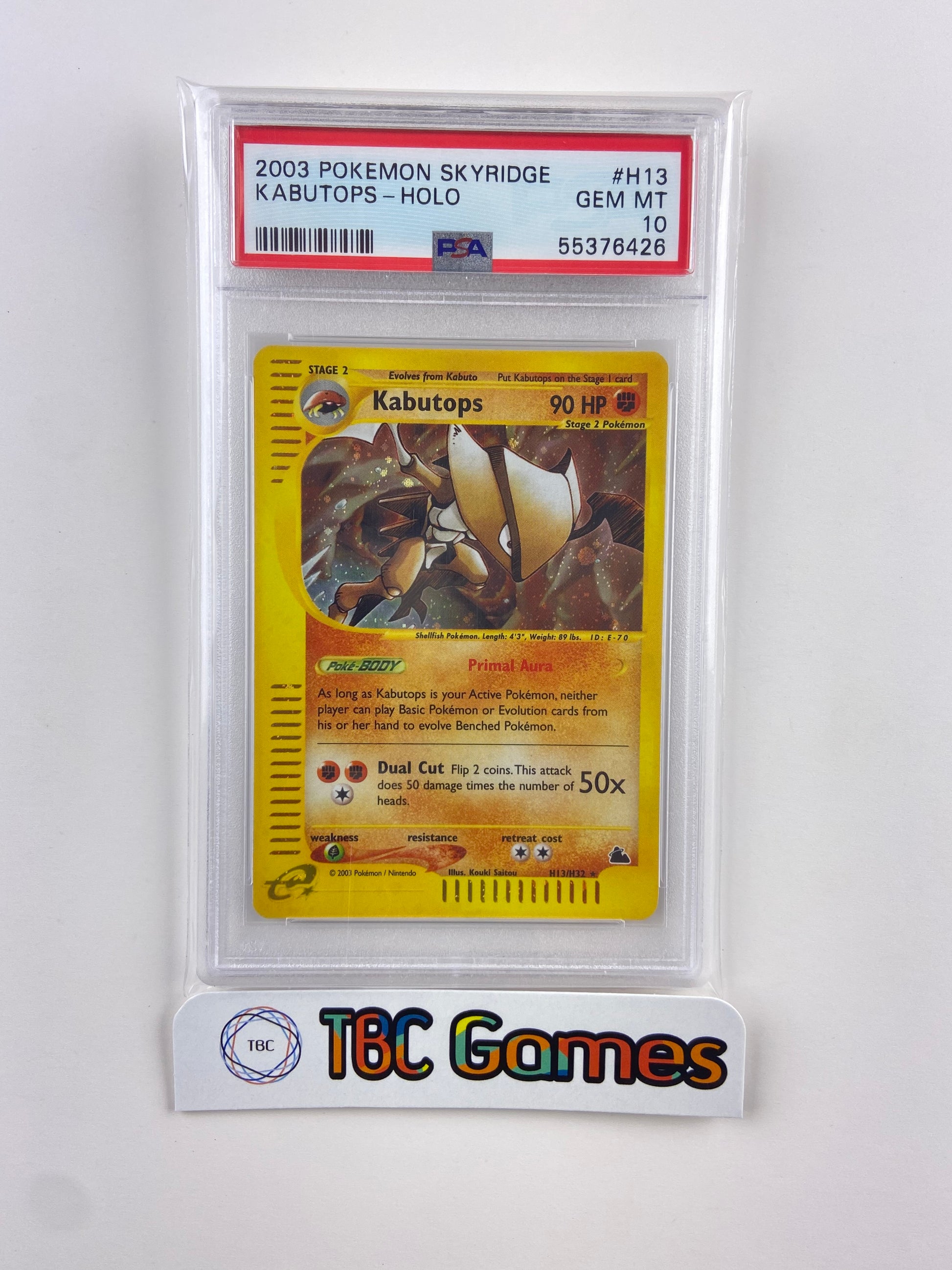 Kabutops Skyridge Holo H13/H32 PSA 10 TBC Games Kabutops Skyridge Holo H13/H32 PSA 10 TBC Games