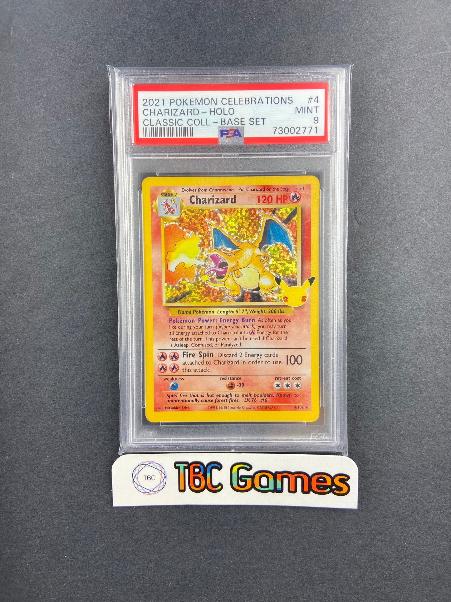 Charizard Celebrations Classic Collection 4/102 PSA 9 TBC Games Charizard Celebrations Classic Collection 4/102 PSA 9 TBC Games