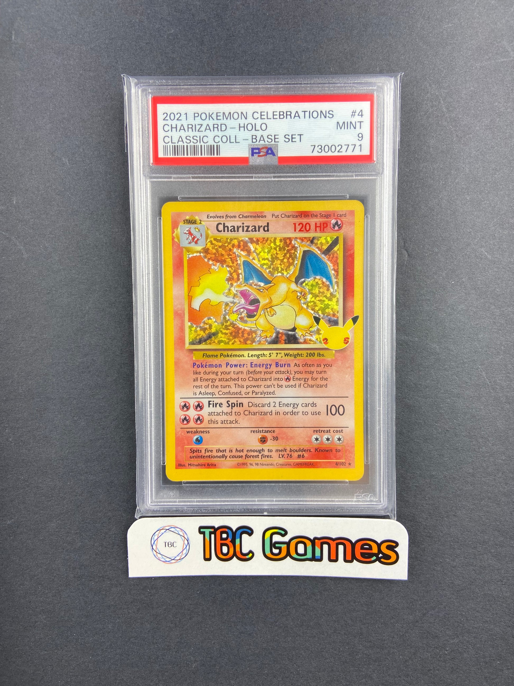 Charizard Celebrations Classic Collection 4/102 PSA 9 TBC Games Charizard Celebrations Classic Collection 4/102 PSA 9 TBC Games