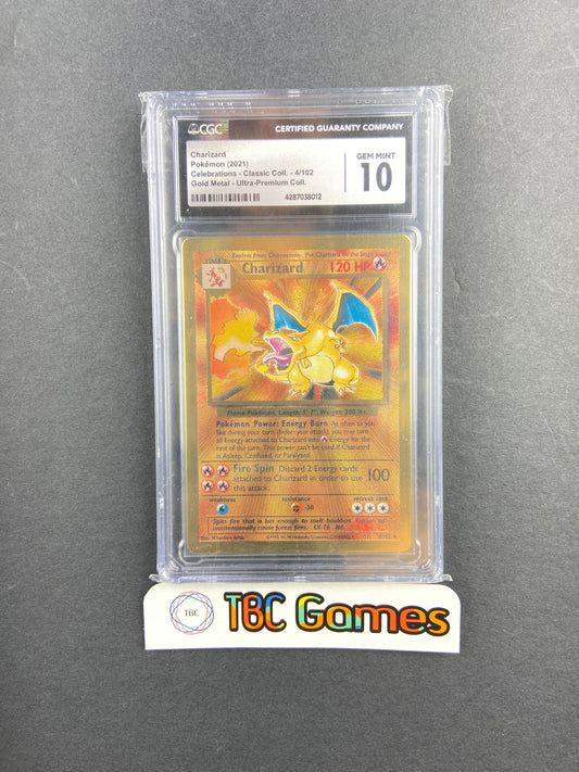 Charizard Celebrations Classic Collection UPC Metal Promo 4/102 CGC 10
