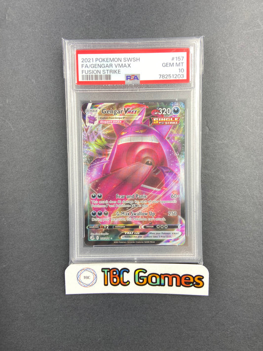 Gengar VMAX Fusion Strike 157/264 PSA 10