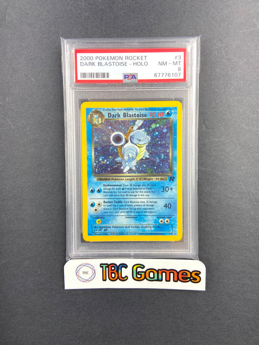 Dark Blastoise Team Rocket Unlimited Holo 3/82 PSA 8