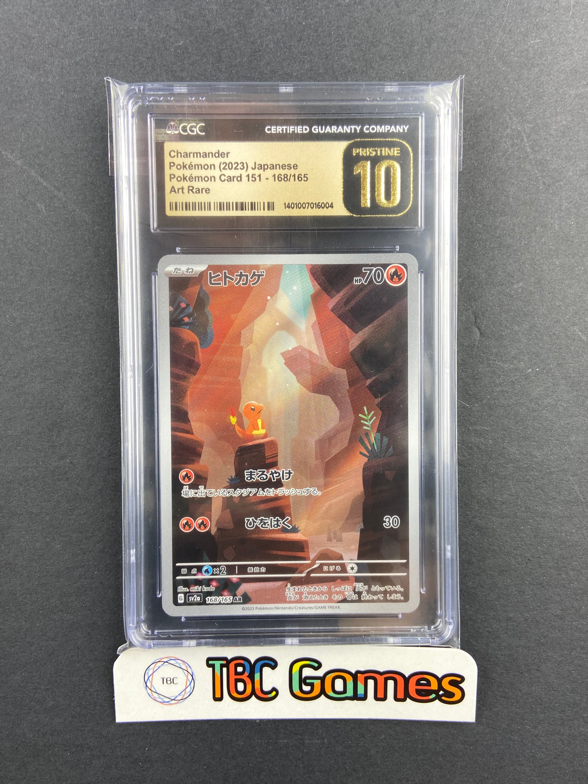 Charmander Pokemon 151 sv2a 168/165 Japanese Pristine CGC 10 TBC Games Charmander Pokemon 151 sv2a 168/165 Japanese Pristine CGC 10 TBC Games