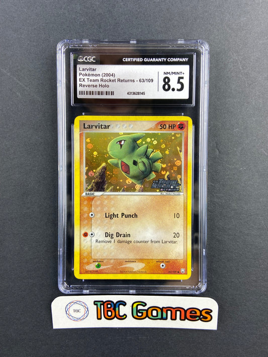 Larvitar Team Rocket Returns Reverse Holo 63/109 CGC 8.5
