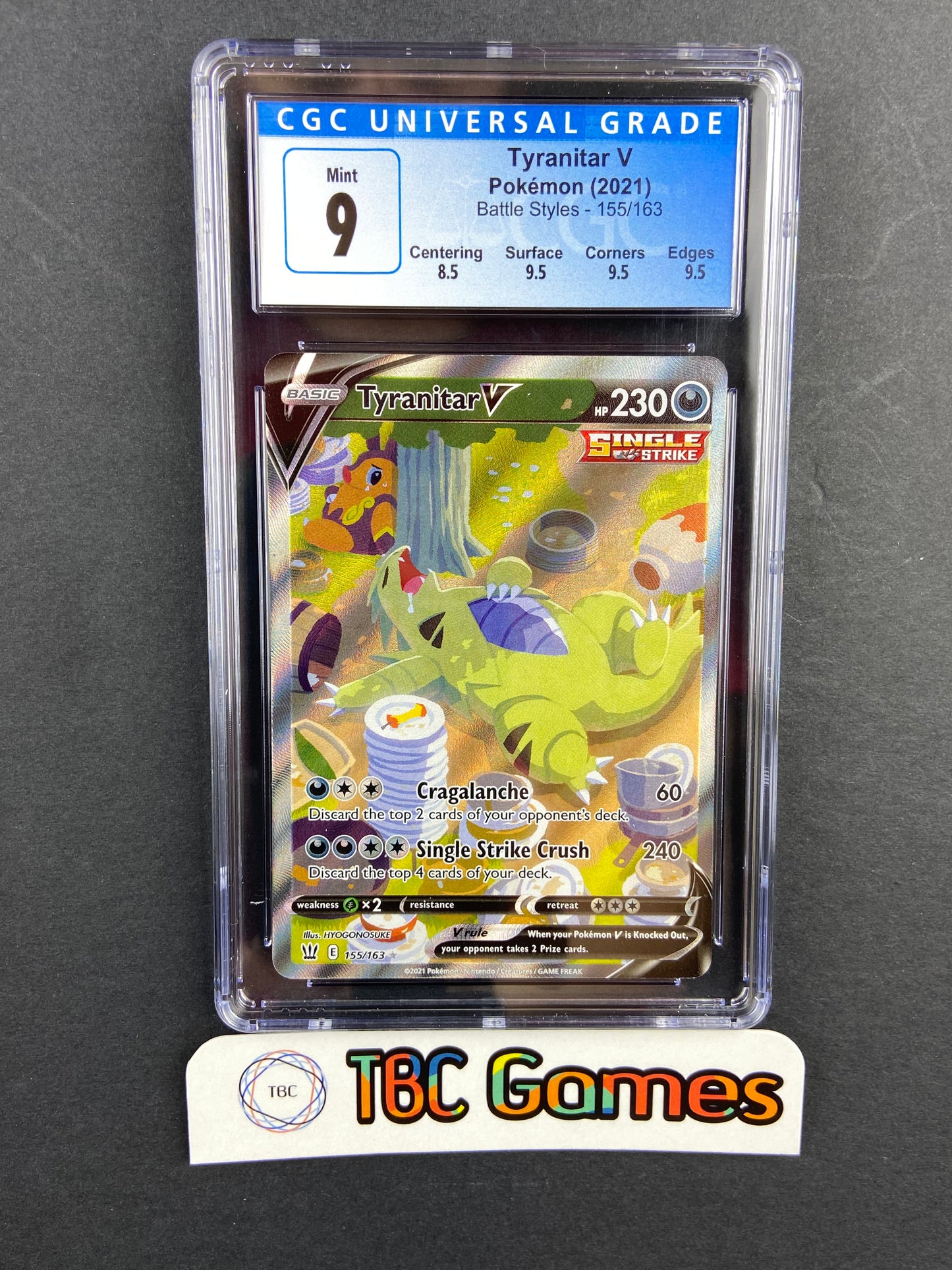 tyranitar v pokemon card Tyranitar V (Alternate Full Art) 155/163 Swsh05: Battle Styles Holo