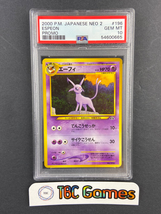 Espeon Neo 2 Premium File 196 Japanese PSA 10