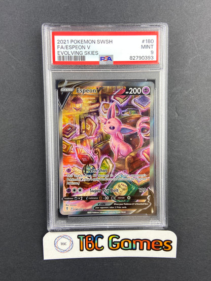 Espeon V Evolving Skies Alt Art 180/203 PSA 9 – TBC Games