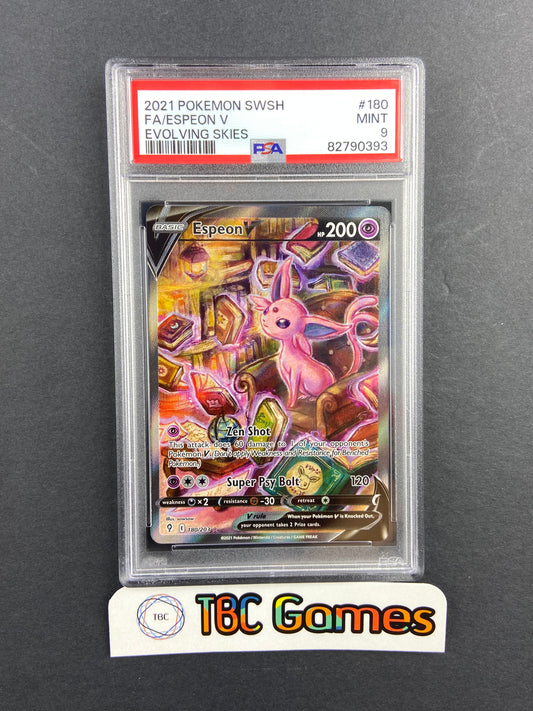 Espeon V Evolving Skies Alt Art 180/203 PSA 9