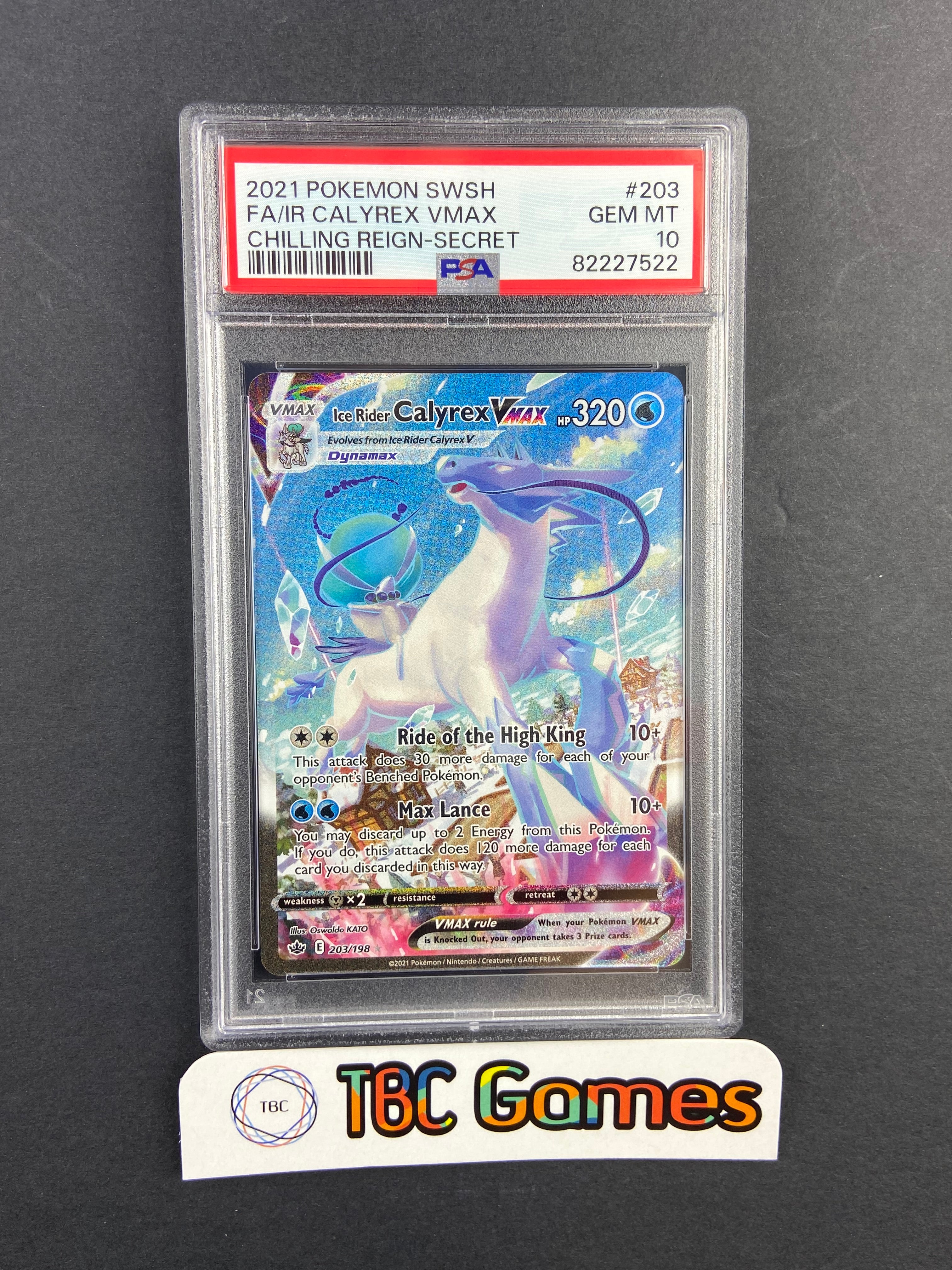 Pokemon Ice offers Rider Calyrex VMax PSA 10