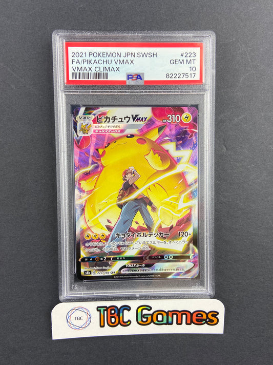 Pikachu VMAX Climax s8b 223/184 Japanese PSA 10