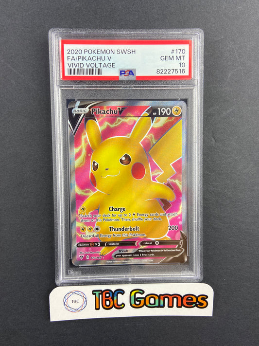 Pikachu V Vivid Voltage 170/185 PSA 10