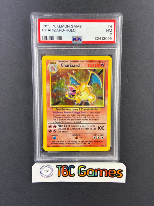 Charizard Base Set Unlimited Holo 4/102 PSA 7