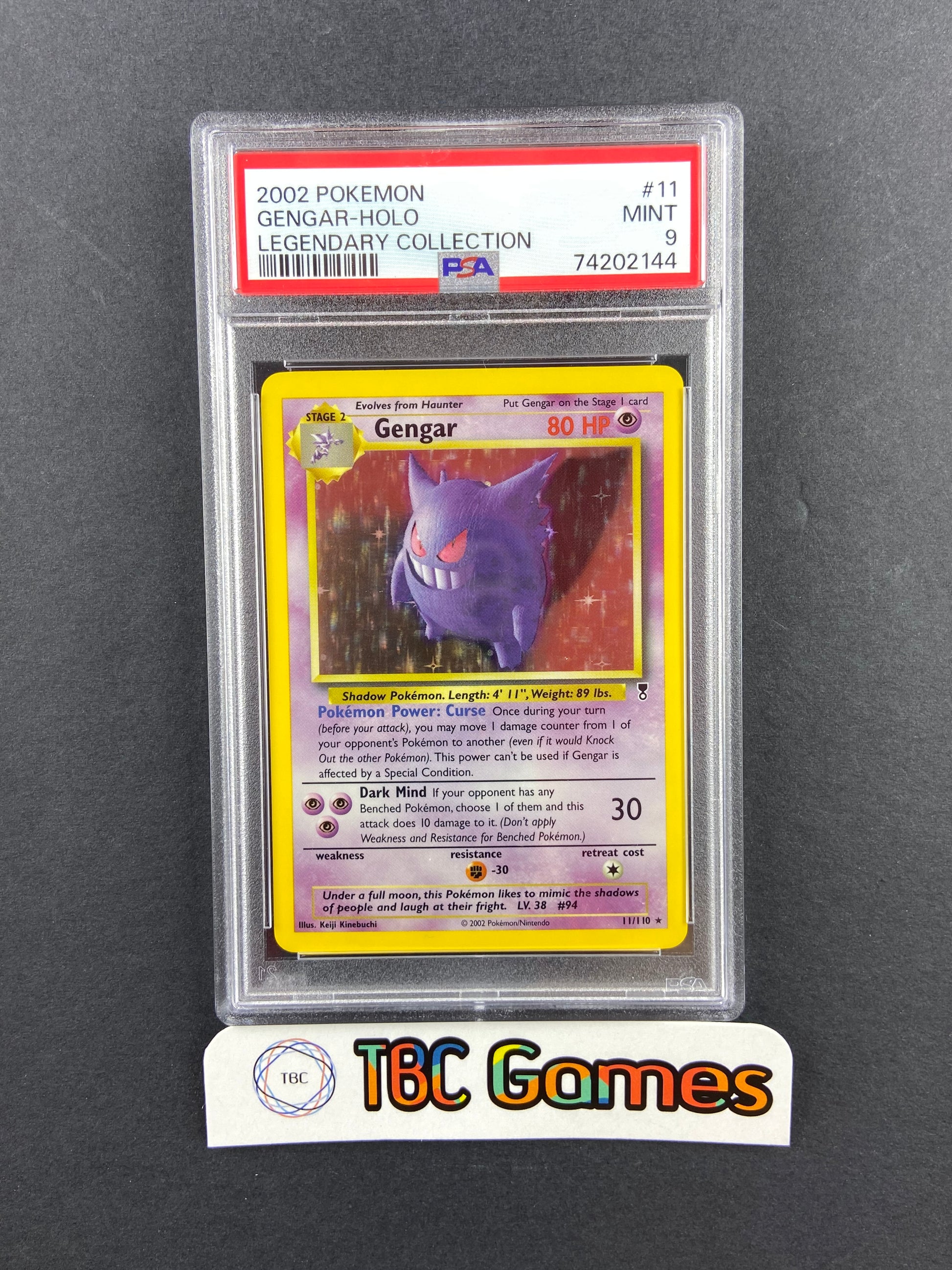 Gengar Legendary Collection Holo 11/110 PSA 9 TBC Games Gengar Legendary Collection Holo 11/110 PSA 9 TBC Games