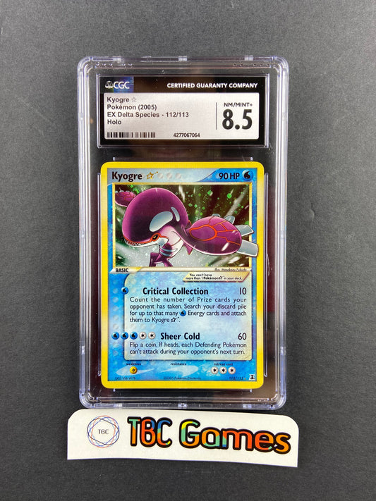 Kyogre Gold Star Delta Species 112/113 CGC 8.5