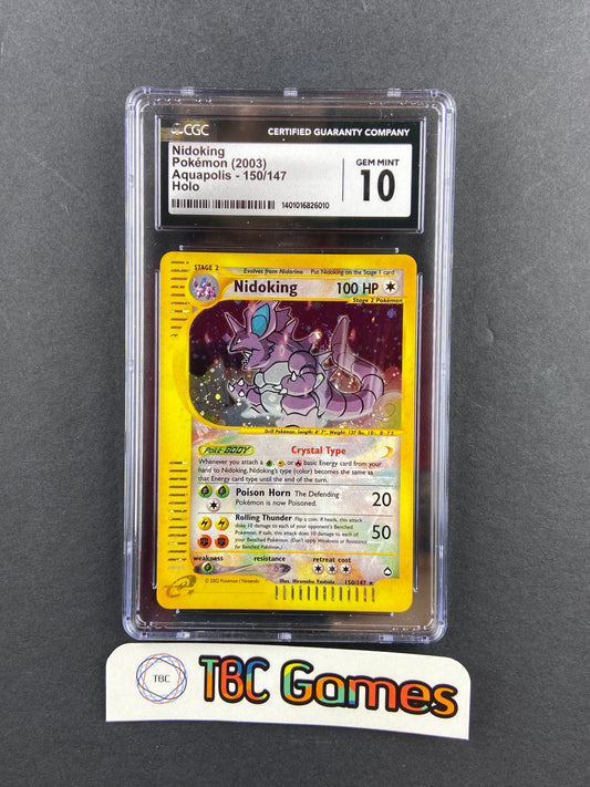 Nidoking Crystal Aquapolis Holo 150/147 CGC 10