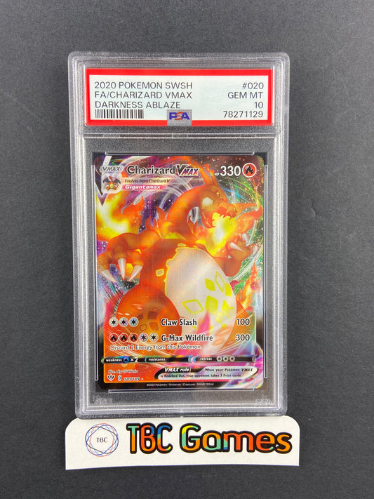 Charizard VMAX Darkness Ablaze 020/189 PSA 10