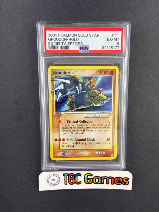 Groudon Gold Star Delta Species 111/113 PSA 6