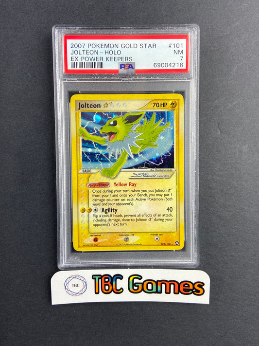 Jolteon Gold Star Power Keepers Holo 101/108 PSA 7