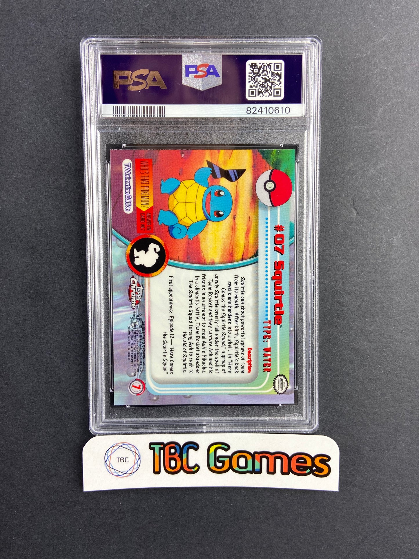 Squirtle Topps Chrome Holo PSA 10