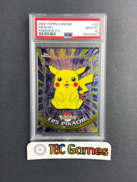 Pikachu Topps Chrome Holo PSA 10