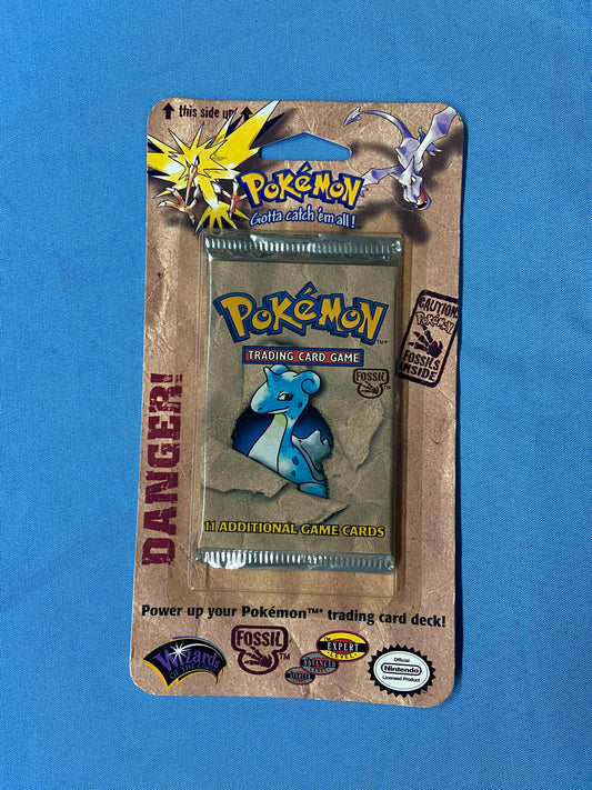 Pokemon TCG: Fossil Unlimited Blister Booster Pack Sealed (Lapras)