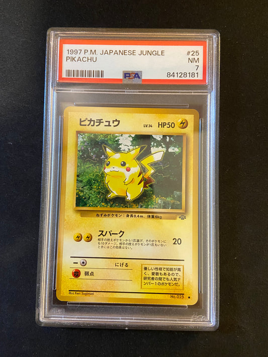 Pikachu Jungle Japanese PSA 7