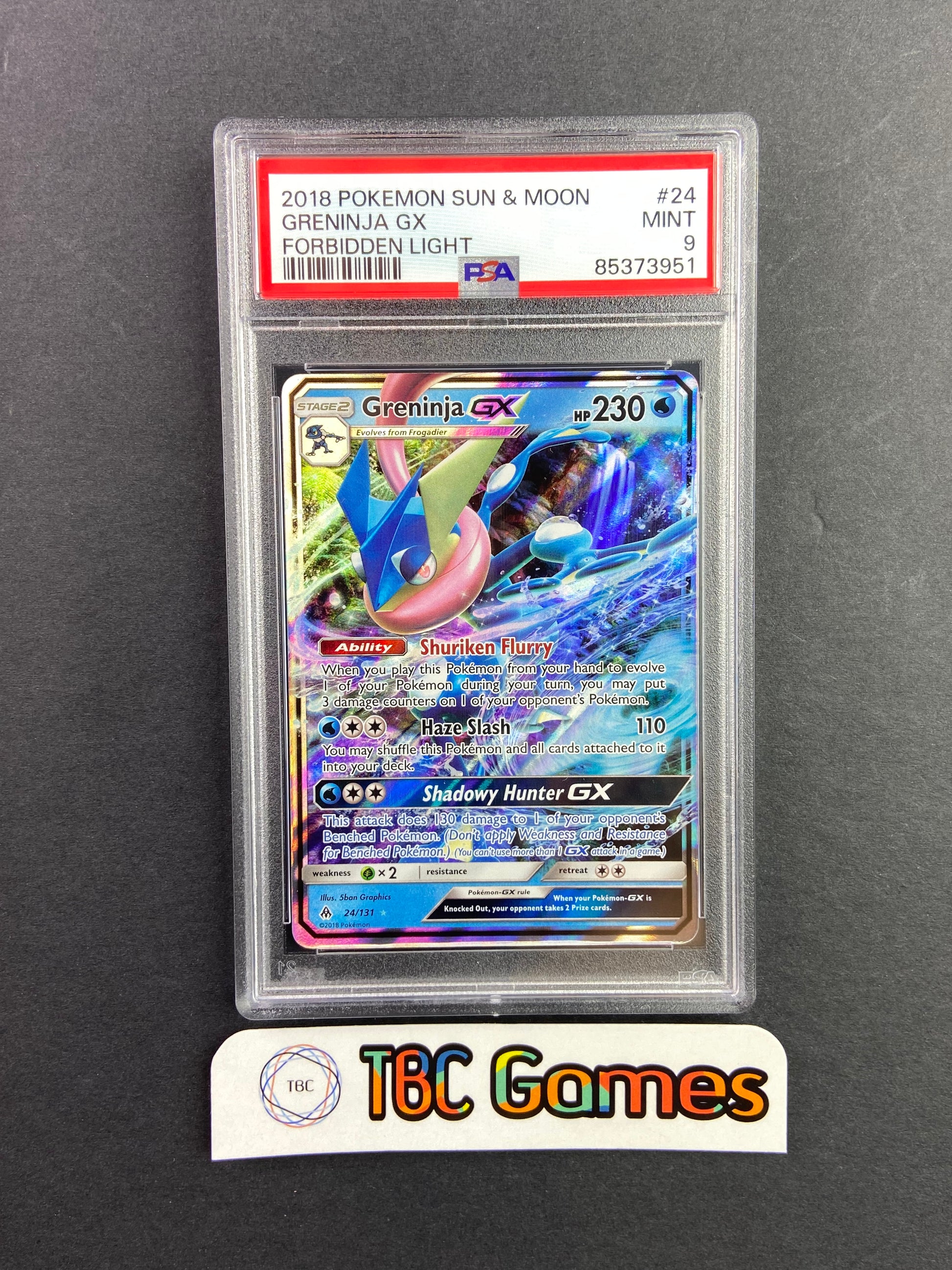 Greninja GX Forbidden Light 24/131 PSA 9 – TBC Games