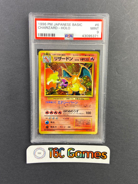 Charizard Basic Base Set Holo Japanese # 006 PSA 9