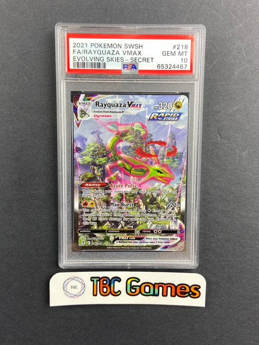 Rayquaza VMAX Evolving Skies Alt Art 218/203 PSA 10