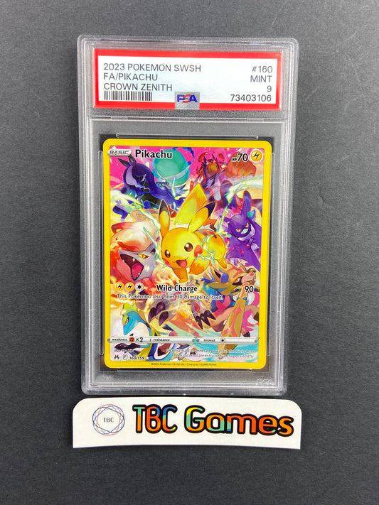 Pikachu Crown Zenith 160/159 PSA 9