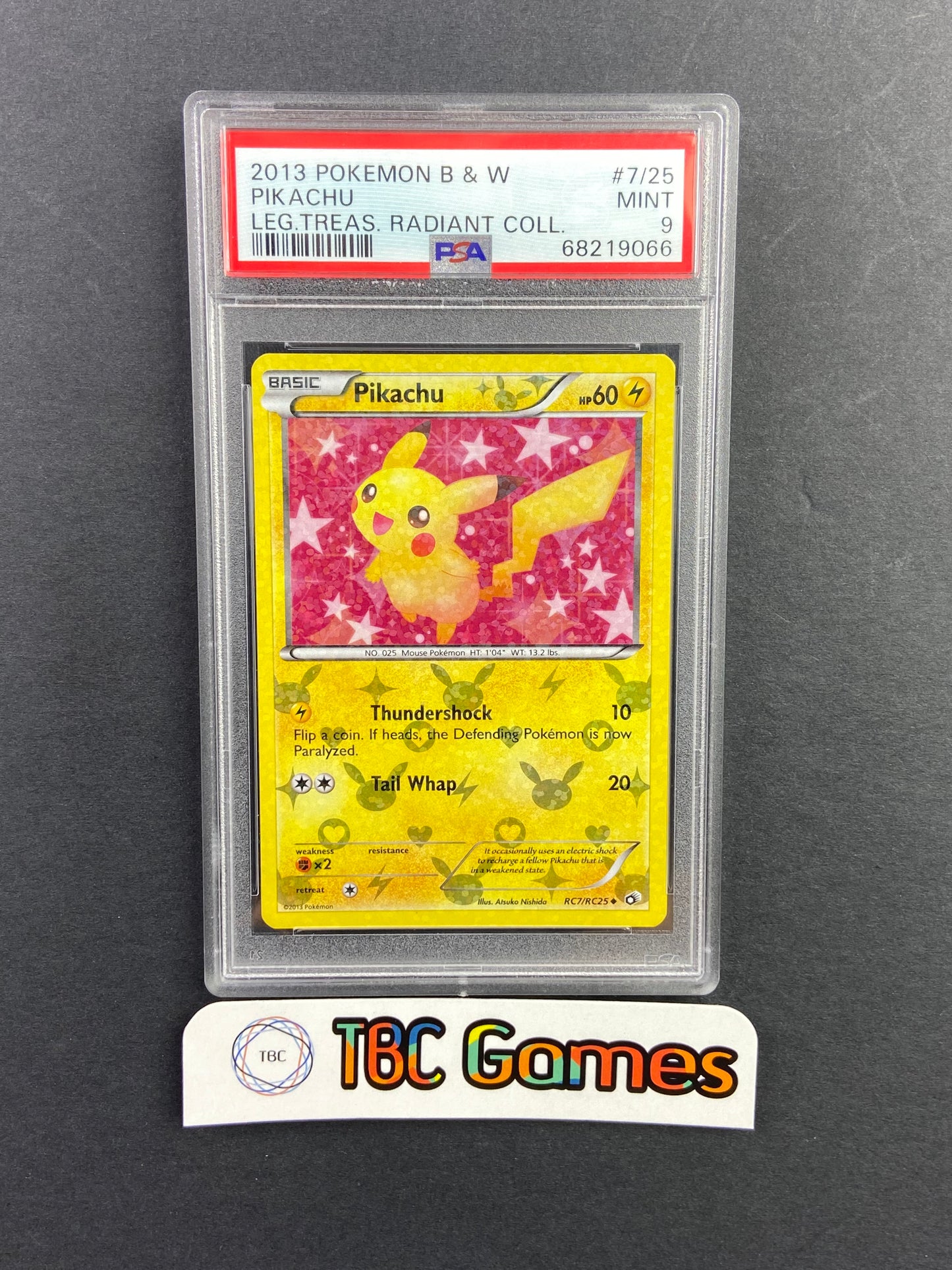Pikachu Legendary Treasures Radiant Collection RC7/RC25 PSA 9 TBC Games Pikachu Legendary Treasures Radiant Collection RC7/RC25 PSA 9 TBC Games