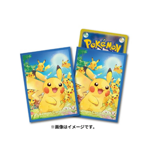 Pokemon Center Japan Card Sleeves Deck Shield - Large Gathering Pikachu