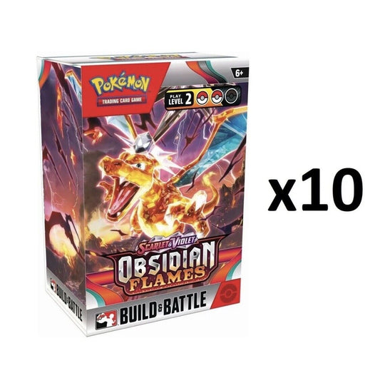 Pokemon TCG: Scarlet & Violet - Obsidian Flames Build & Battle Box Sealed Display (10 Boxes)