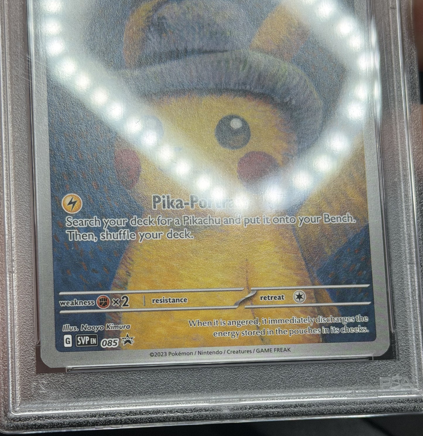 Pikachu Grey Felt Hat SVP 085 Van Gogh PSA 5