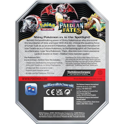 Pokemon TCG: Scarlet & Violet - Paldean Fates International Tin (Charizard ex)