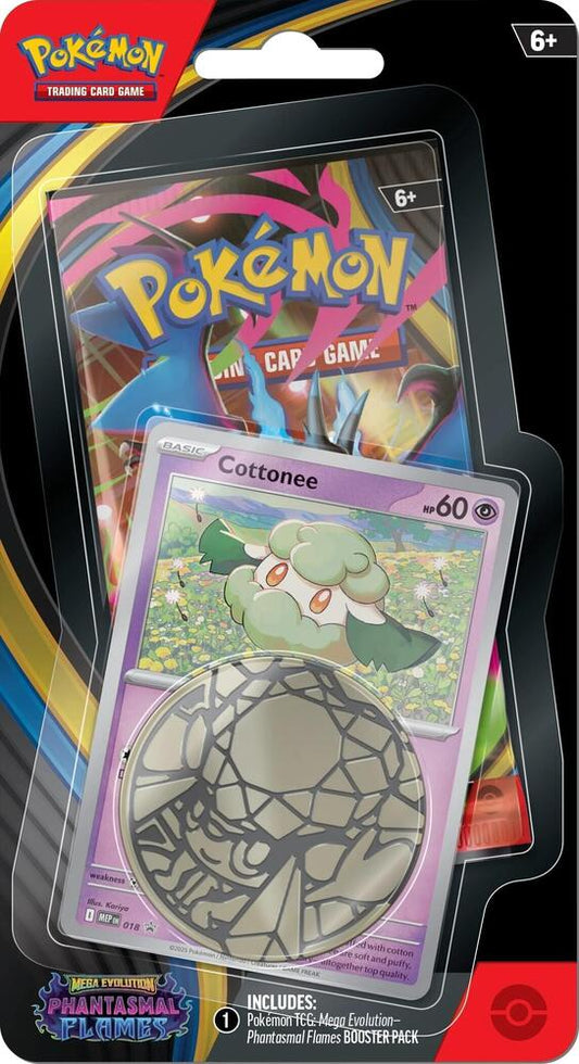 Pokemon TCG: Mega & Evolution - Phantasmal Flames 1 Pack Blister (Cottonee)