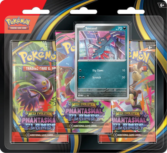 Pokemon TCG: Mega Evolution - Phantasmal Flames 3 Pack Blister (Sneasel)