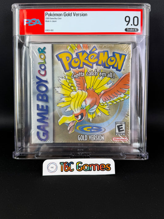 Pokemon Gold Version Sealed Game Boy Color WATA PSA 9.0 A