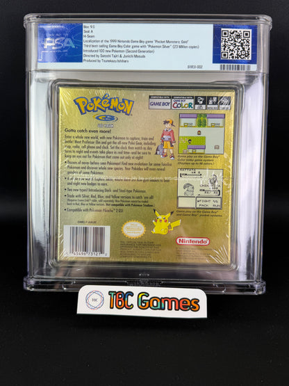 Pokemon Gold Version Sealed Game Boy Color WATA PSA 9.0 A