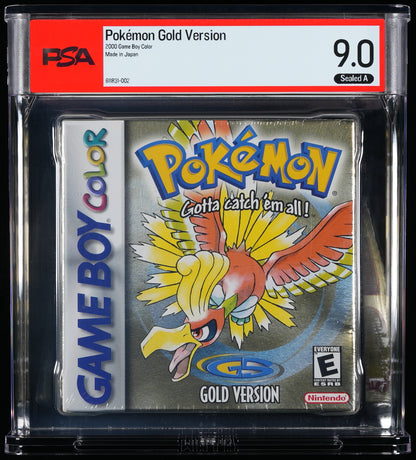 Pokemon Gold Version Sealed Game Boy Color WATA PSA 9.0 A