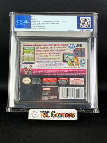 Pokemon Pearl Version Sealed DS WATA PSA 9.6 A+